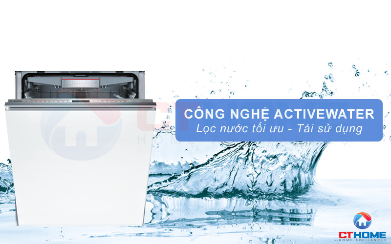 Công nghệ ActiveWater phân phối hiệu quả nước rửa cho từng chu kỳ