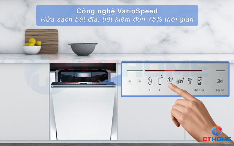 VarioSpeed Plus tăng tốc độ rửa, tiết kiệm tối đa 75% thời gian