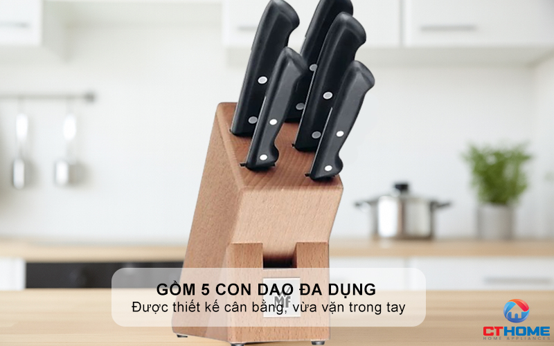 Gồm 5 con dao đa dụng - Phù hợp cho mọi nhu cầu sử dụng