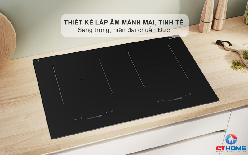 BẾP TỪ 2 VÙNG NẤU ÂM BÀN ELBA  ELIO 71 00 MÀU ĐEN 4600W  ELIO7100 1