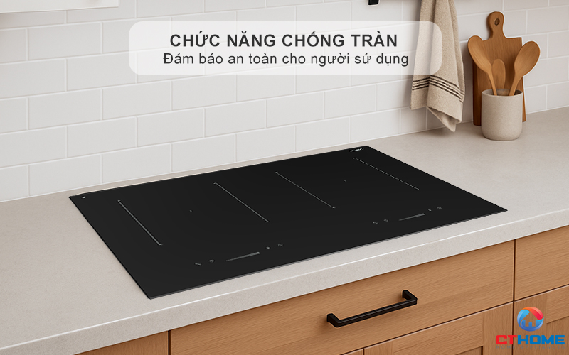BẾP TỪ 2 VÙNG NẤU ÂM BÀN ELBA  ELIO 71 00 MÀU ĐEN 4600W  ELIO7100 8