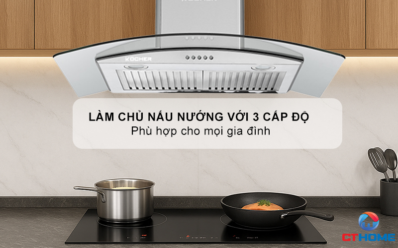 MÁY HÚT MÙI GẮN TƯỜNG KÍNH CONG KOCHER K-8870PRO NGANG 70CM K8870PRO 4