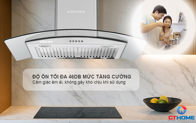 MÁY HÚT MÙI GẮN TƯỜNG KÍNH CONG KOCHER K-8870PRO NGANG 70CM K8870PRO 7