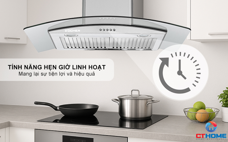 MÁY HÚT MÙI GẮN TƯỜNG KÍNH CONG KOCHER K-8870PRO NGANG 70CM K8870PRO 6