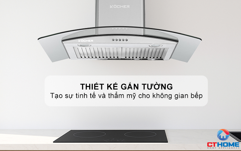 MÁY HÚT MÙI GẮN TƯỜNG KÍNH CONG KOCHER K-8870PRO NGANG 70CM K8870PRO 1