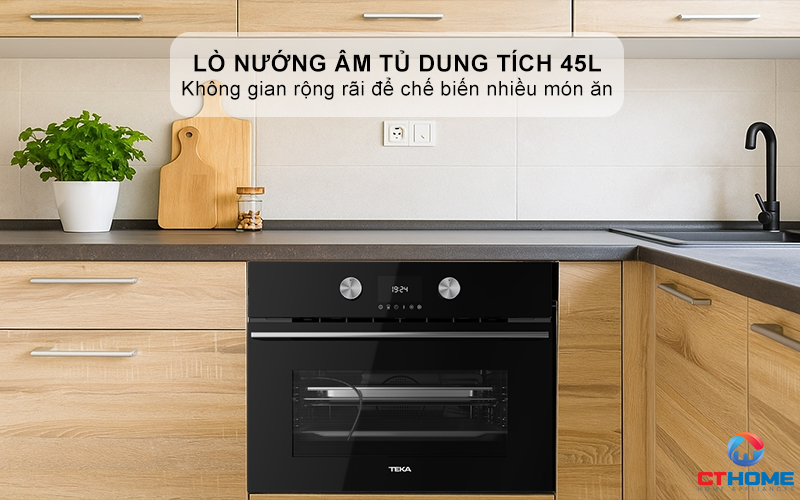 Lò hấp dung tích thực 45L thoải mái sử dụng