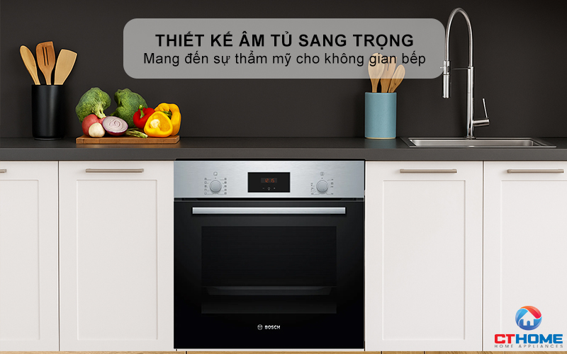 Thiết kế âm tủ sang trọng mang đến sự thẩm mỹ cho không gian bếp