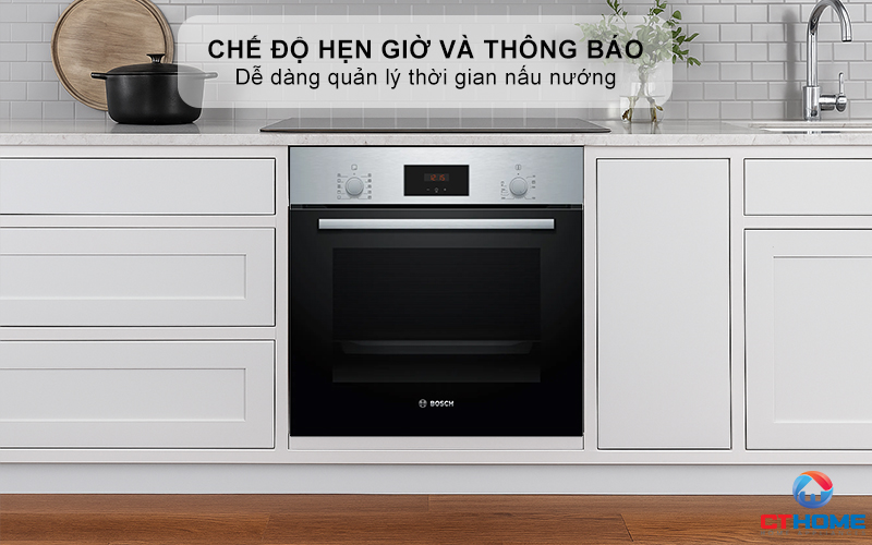 Chế độ hẹn giờ có thông báo dễ dàng quản lý thời gian nướng