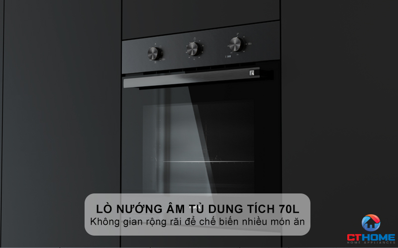 Lò nướng dung tích thực 70L thoải mái sử dụng