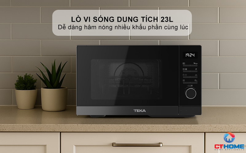 Lò vi sóng dung tích 23L thoải mái sử dụng