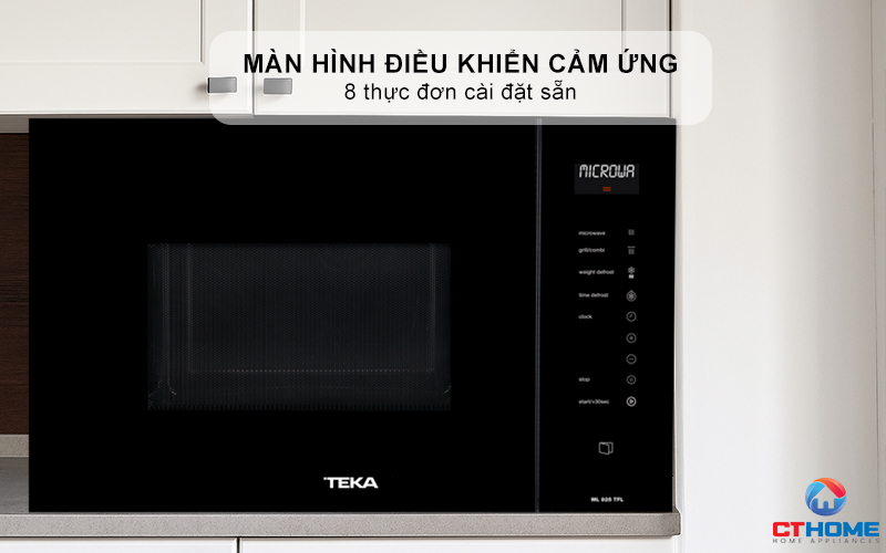 Màn hình điều khiển cảm ứng với 8 thực đơn cài đặt sẵn