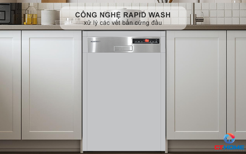 Công nghệ Rapid Wash giúp rửa nhanh chóng chỉ trong 29/39 phút 