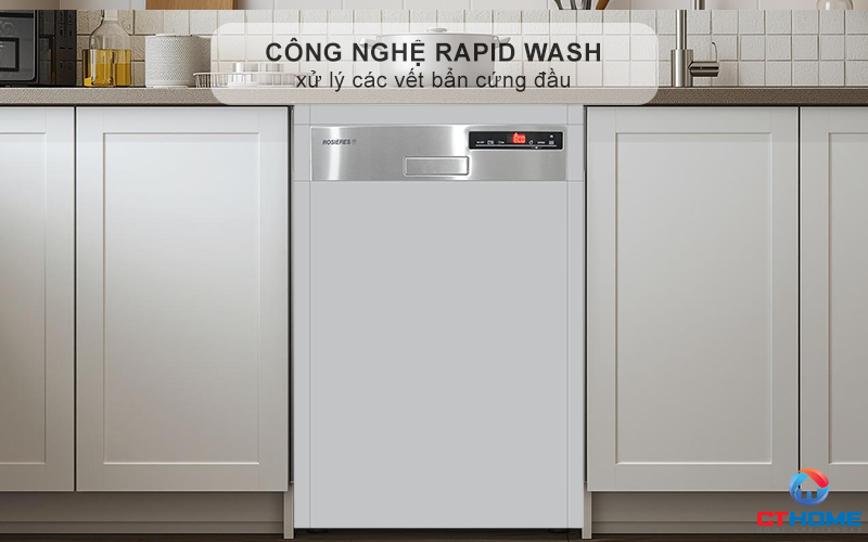 Công nghệ Rapid Wash giúp rửa nhanh chóng chỉ trong 29/39 phút 