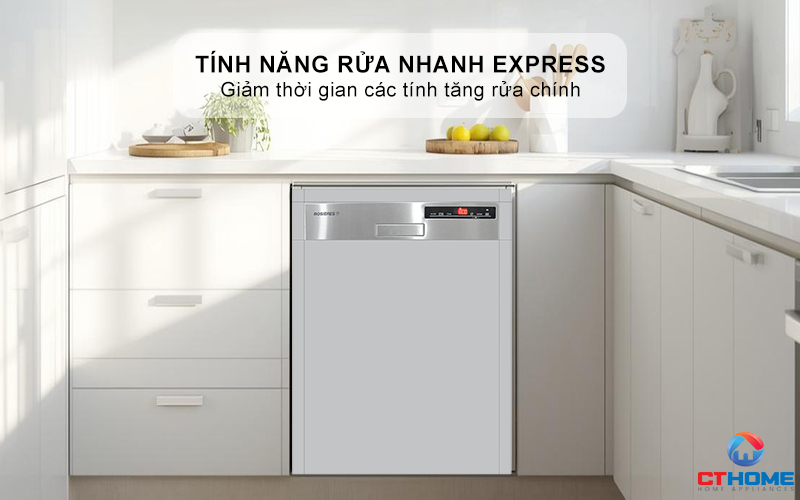 Tính năng rửa nhanh Express giúp tăng tốc độ rửa, giảm thời gian các tính tăng rửa chính