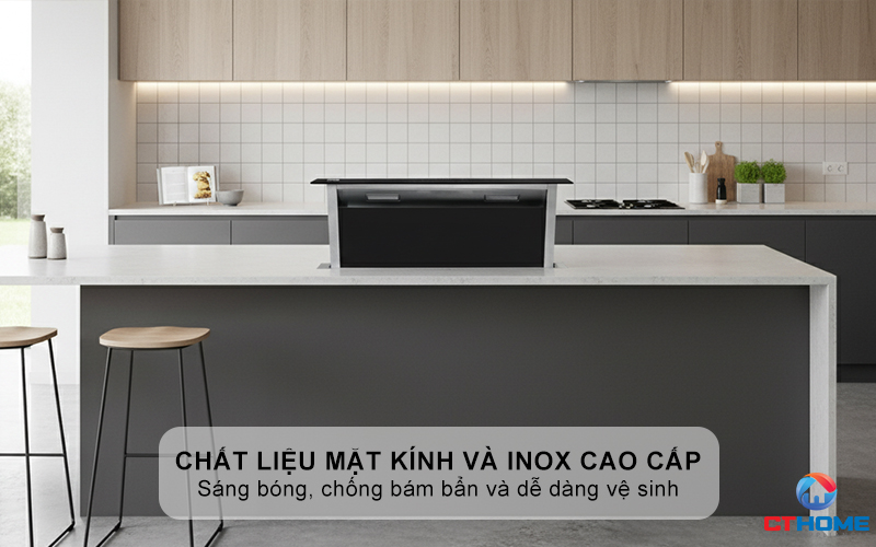 Chất liệu mặt kính và inox cao cấp