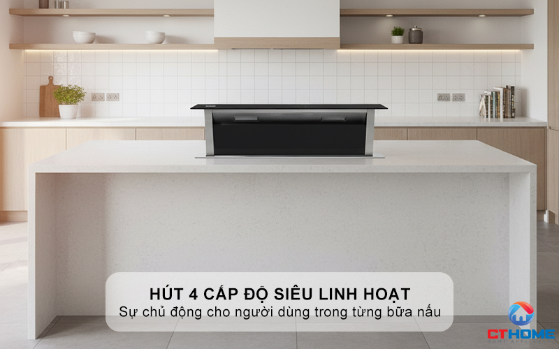 Hút 4 cấp độ siêu linh hoạt với công suất tối đa lên đến 1400 m3/h