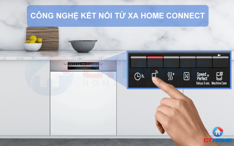 Kết nối với thiết bị di động và điều khiển hoạt động của máy từ xa thông qua ứng dụng Home Connect