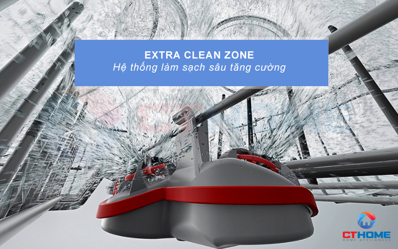 Hệ thống thủy lực Extra Clean Zone tăng áp suất rửa giàn giữa, bát đĩa sạch hơn