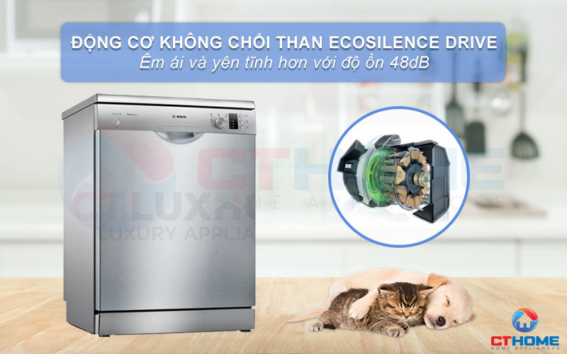 Động cơ EcoSilence Drive giúp máy hoạt động hiệu quả mà không gây tiếng ồn