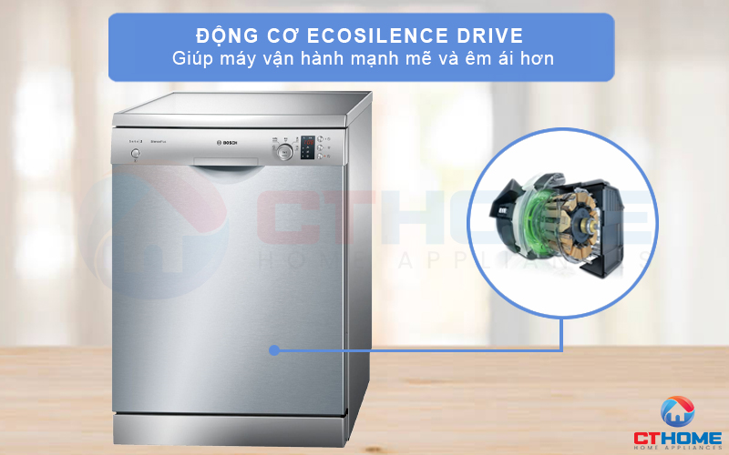 Động cơ EcoSilence Drive giúp máy vận hành mạnh mẽ và êm ái hơn