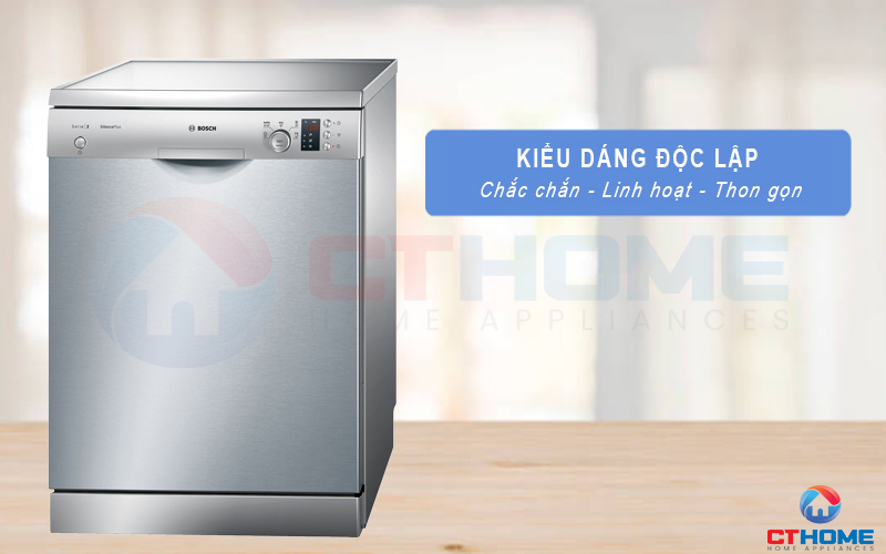 Kiểu dáng độc lập phù hợp lắp đặt độc lập hoặc âm tủ