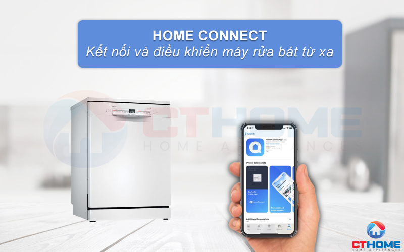 Công nghệ Home Connect kết nối và điều khiển máy rửa bát từ xa