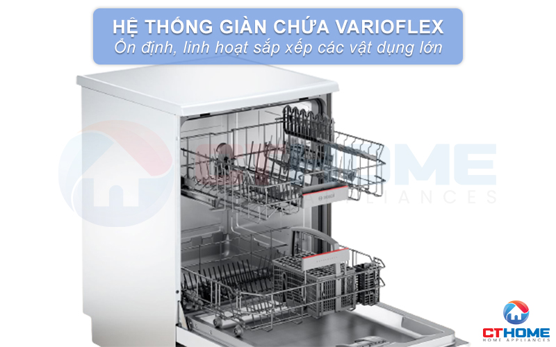 Hệ thống giỏ chứa VarioFlex giúp không gian máy rộng rãi hơn