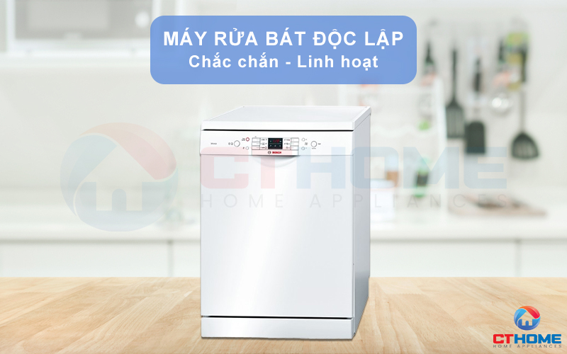 Máy rửa bát Bosch SMS63L02EA thích hợp cho nhiều không gian bếp khác nhau