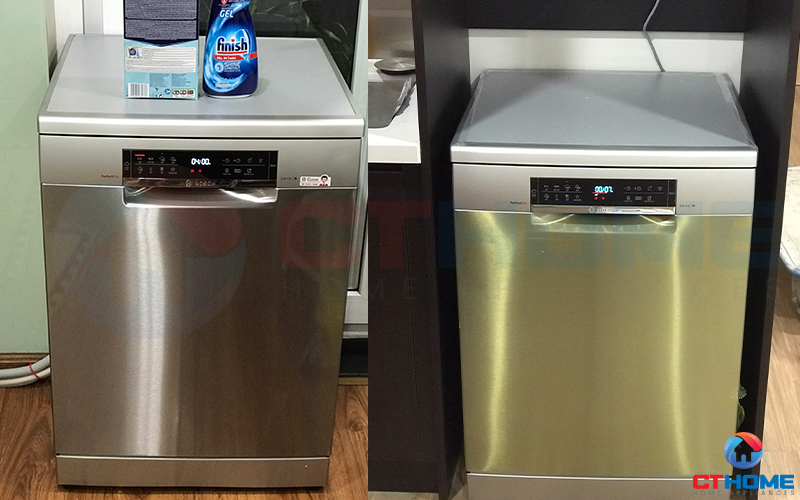 Người dùng có thể lựa chọn lắp độc lập hoặc âm tủ cho máy rửa bát Bosch SMS6ZCI42E.