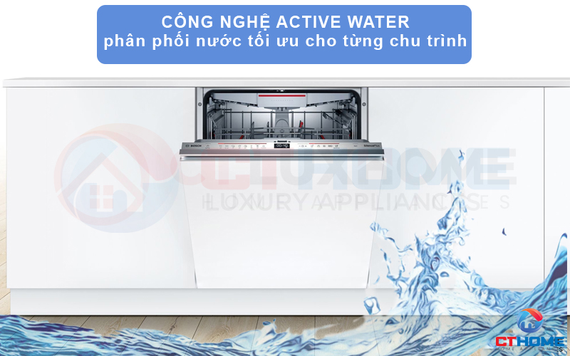 Tối ưu lượng nước từng chu trình rửa nhờ công nghệ ActiveWater.