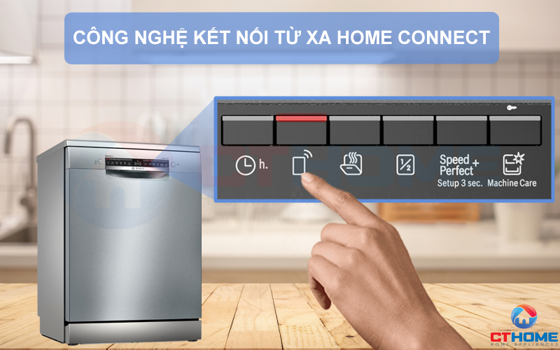 Công nghệ Home Connect kết nối và điều khiển máy rửa bát từ xa