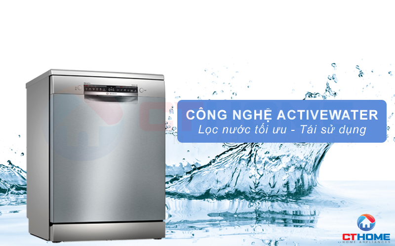 Công nghệ ActiveWater tối ưu lượng nước rửa cho từng chu trình