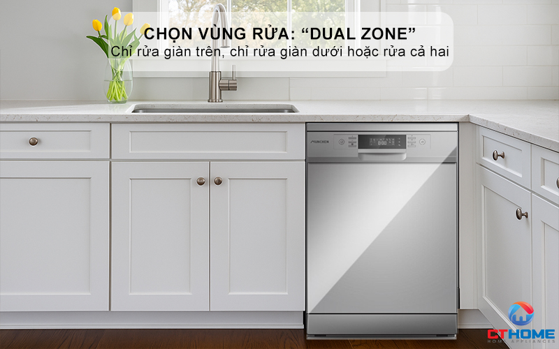 Chọn vùng rửa: “Dual Zone” linh hoạt
