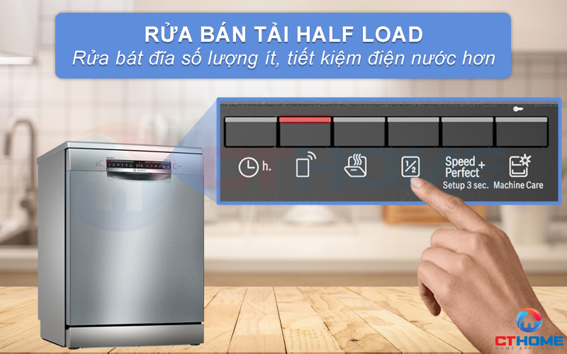 Rửa bán tải Haft Load rửa bát đĩa số lượng ít hơn