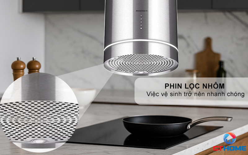 MÁY HÚT MÙI ỐC ĐẢO ROSIERES RDTI6500/1IN NGANG 35CM RDTI65001IN 6