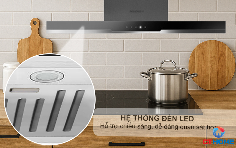 MÁY HÚT MÙI ỐNG KHÓI ROSIERES RDSV985PN NGANG 90CM 3