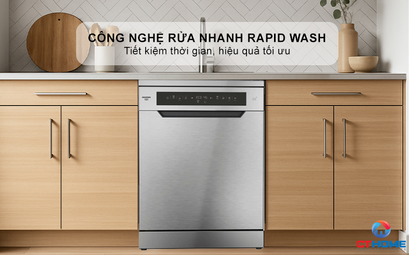 MÁY RỬA BÁT 16 BỘ  ROSIERES RF 6B4S1PDX-04 RF6B4S1PDX04 8