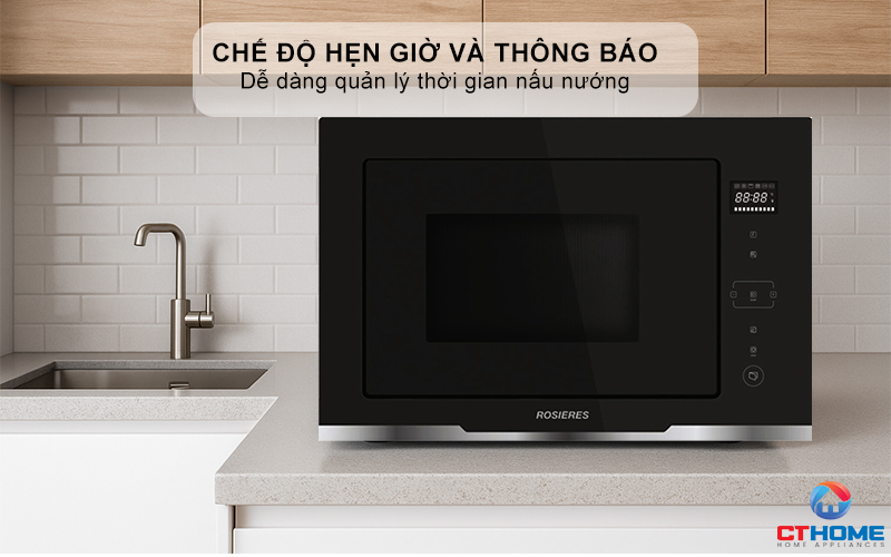 LÒ VI SÓNG KẾT HỢP NƯỚNG ROSIERES RMGS28PN 28L MÀU ĐEN 7