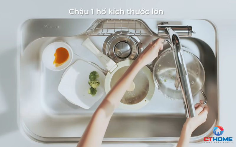 CHẬU RỬA CHÉN BÁT KONOX  TARI 7851SM FULL  TARI7851SMFULL 4