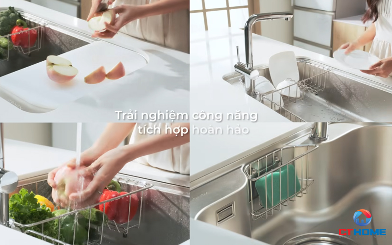 CHẬU RỬA CHÉN BÁT KONOX  TARI 7851SM FULL  TARI7851SMFULL 6