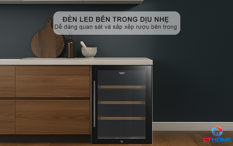 Đèn LED bên trong dịu nhẹ, bật/tắt chủ động