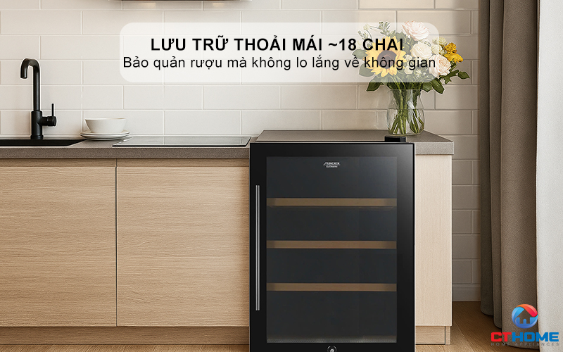 Lưu trữ thoải mái ~18 chai