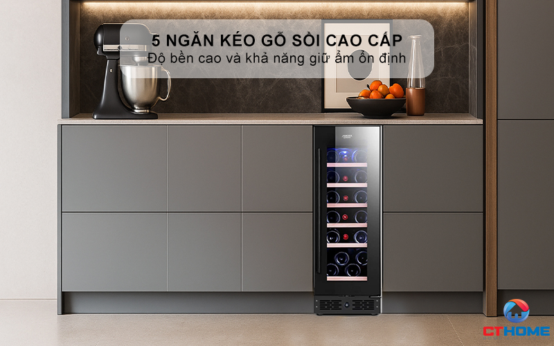 5 ngăn kéo gỗ sồi cao cấp