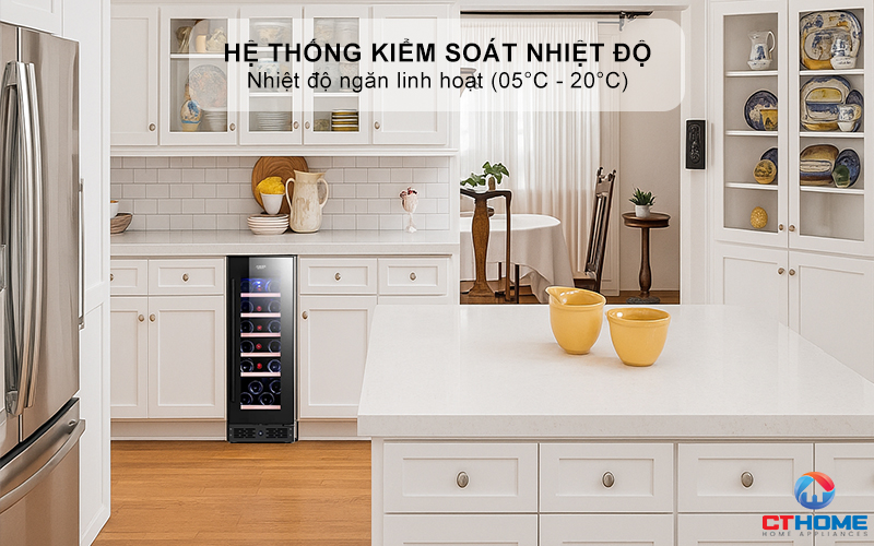 Hệ thống kiểm soát nhiệt độ linh hoạt (05°C - 20°C)