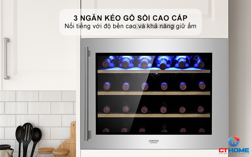 3 ngăn kéo gỗ sồi cao cấp
