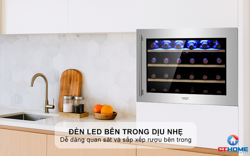 Đèn LED bên trong dịu nhẹ, bật/tắt chủ động