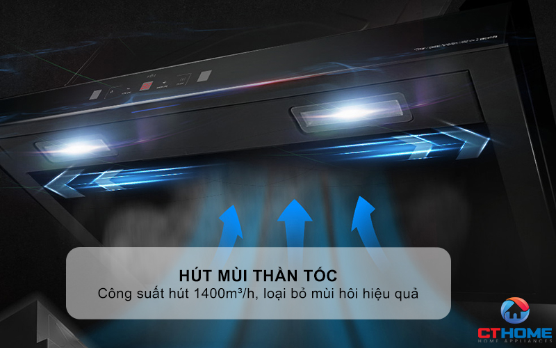 MÁY HÚT MÙI ÂM TỦ KOCHER TURBO X-350D NGANG 700MM MÀU ĐEN TURBOX350D 2