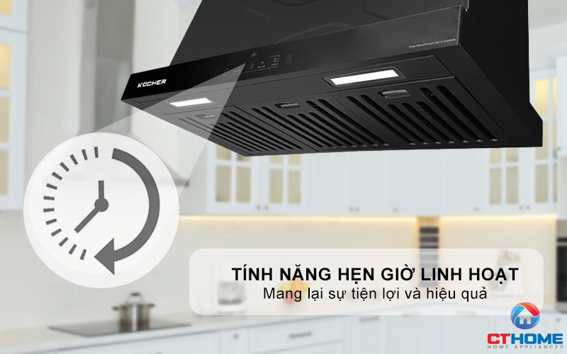 MÁY HÚT MÙI ÂM TỦ KOCHER TURBO X-350D NGANG 700MM MÀU ĐEN TURBOX350D 3