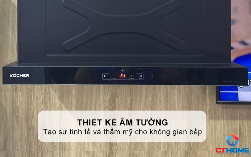 MÁY HÚT MÙI ÂM TỦ KOCHER TURBO X-350D NGANG 700MM MÀU ĐEN TURBOX350D 1