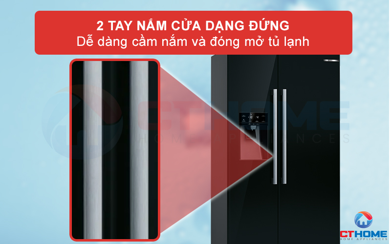 Tay nắm cửa dạng đứng bằng nhôm thuận tiện trong việc đóng mở cửa tủ